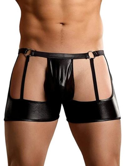 New Extreme Wet Look Garter Shorts
